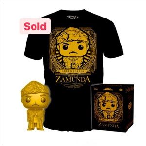 SOLD - FUNKO POP! COMING TO AMERICA PRINCE AKEEM GOLD EXCLUSIVE W/ TEE